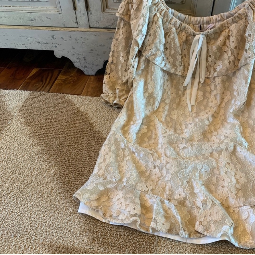 New!Clearance Bohemian long Sleeve Lace Dress - Picture 6 of 8